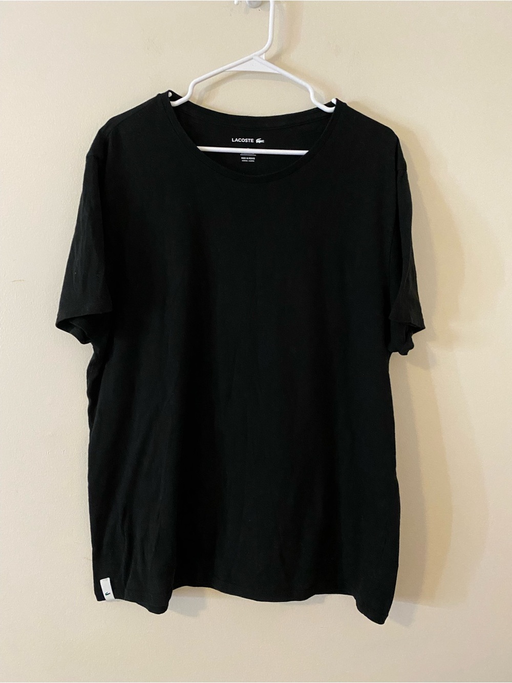 Lacoste Cotton Black Short Sleeve Crew Neck Tee